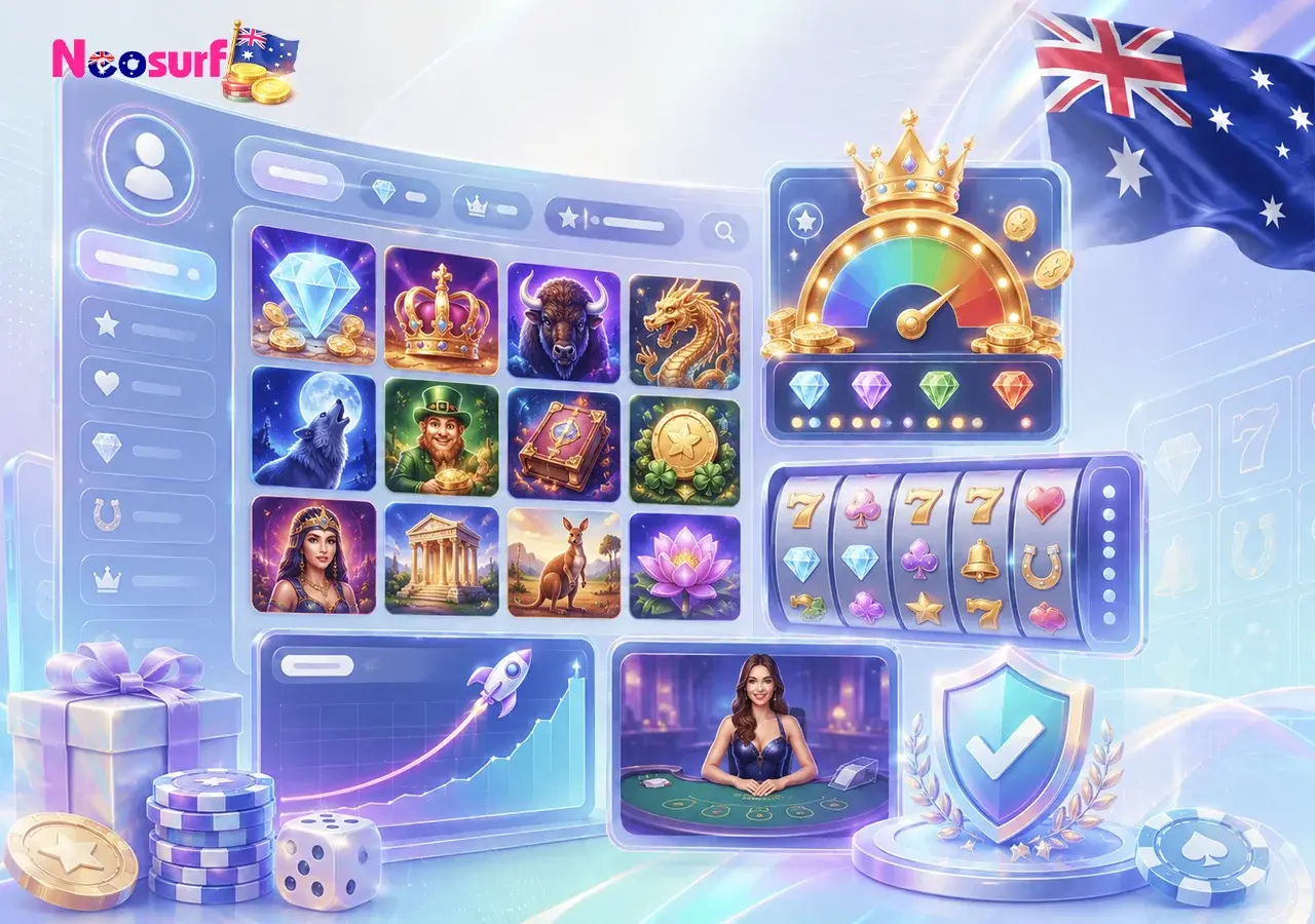 Pokies, jackpots and live casino library